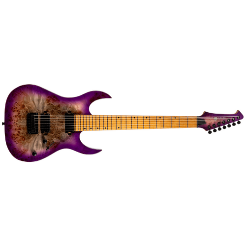 Spira S-457-TPP 7-String Electric Guitar - High Performance Rock Machine - Trans Purple