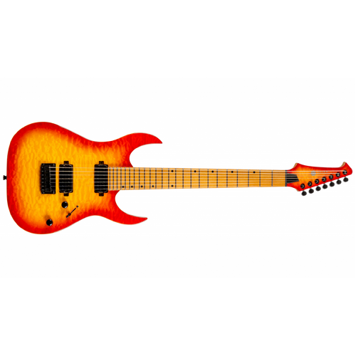 Spira S-507-QFB 7-String Electric Guitar - High Performance Rock Machine - Fireburst