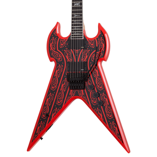 Wylde Audio Warhammer  Norse Dragon Pinstripe Red Floyd Rose Electric Guitar