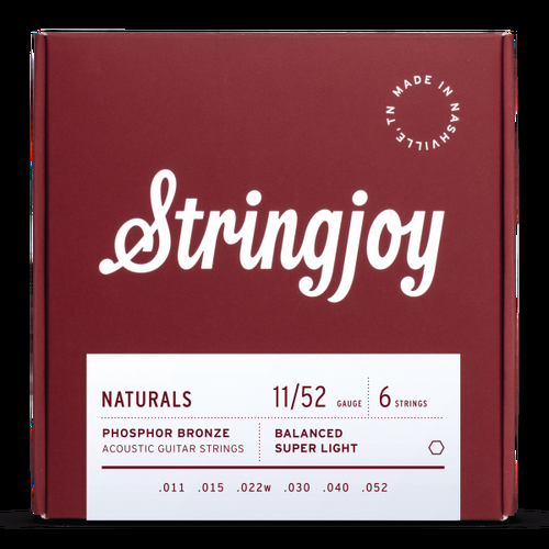 Stringjoy Naturals | ( 11-52 ) Phosphor Bronze Acoustic Guitar Strings