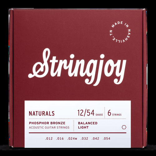 Stringjoy Naturals | ( 12 - 54 ) Phosphor Bronze Acoustic Guitar Strings