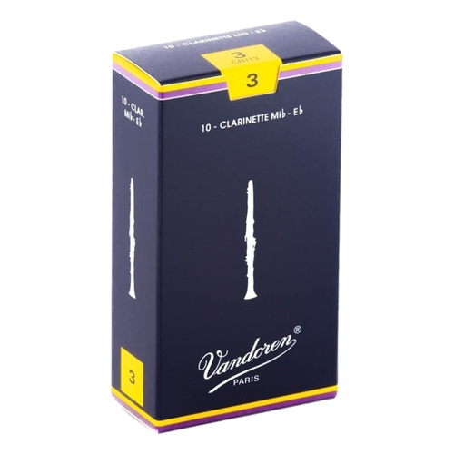 Vandoren E Flat Clarinet Reed Traditional Grade 3 Box of 10