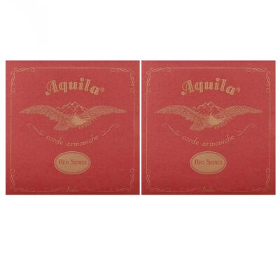 2 Packs Aquila RED Tenor Ukulele 8-String Unwound Low G Tuning 76U - Single String