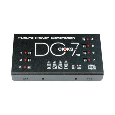 CIOKS DC7-V2  9V / 12V / 15V / 18V DC Universal Power Supply with 7 Isolated Outputs