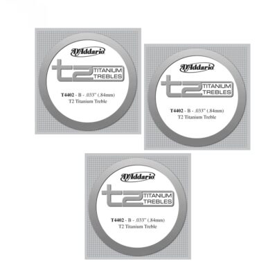 3x D'Addario T2 Titanium Treble Classical Guitar Single String, Extra-Hard Tension, B String
