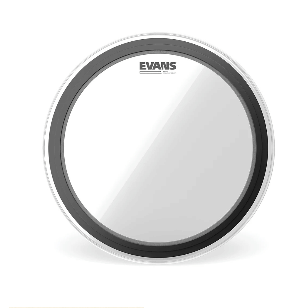 Evans EMAD Coated White Bass Drum Head, 20 Inch