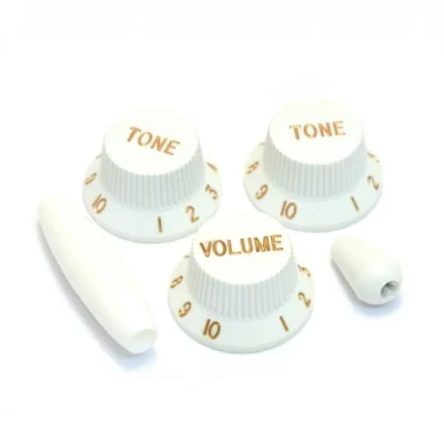 Big Bang Tone Vol/Tone/Tone Knobs - Set of 3 + Switch Knob -  White