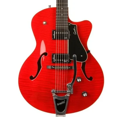 GODIN 5th Avenue Uptown Trans Red GT w/Bigsby Hollow Body Guitar with case