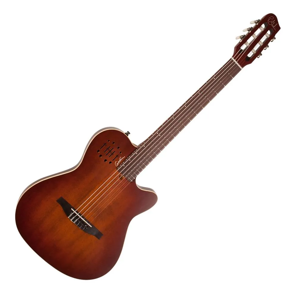 Godin Multiac Nylon Encore Burnt Umber Acoustic Electric Guitar With Bag
