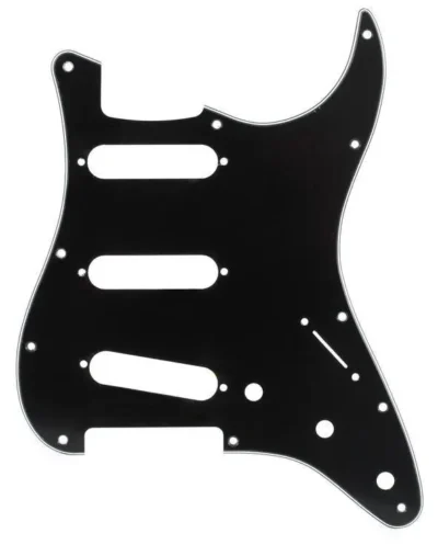 Big Bang Tone Electric Guitar Pickguard USA Std Strat - Black 3 Ply