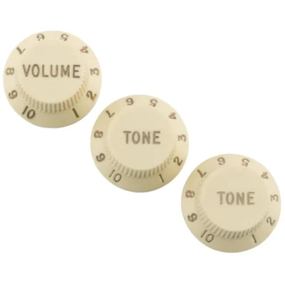 Fender Stratocaster Replacement Knobs - Aged 1 x Volume 2 x Tone