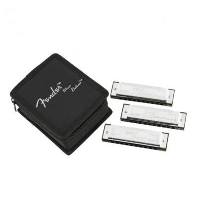 Fender Blues Deluxe Harmonicas 3-Pack with Case Keys C,G,A