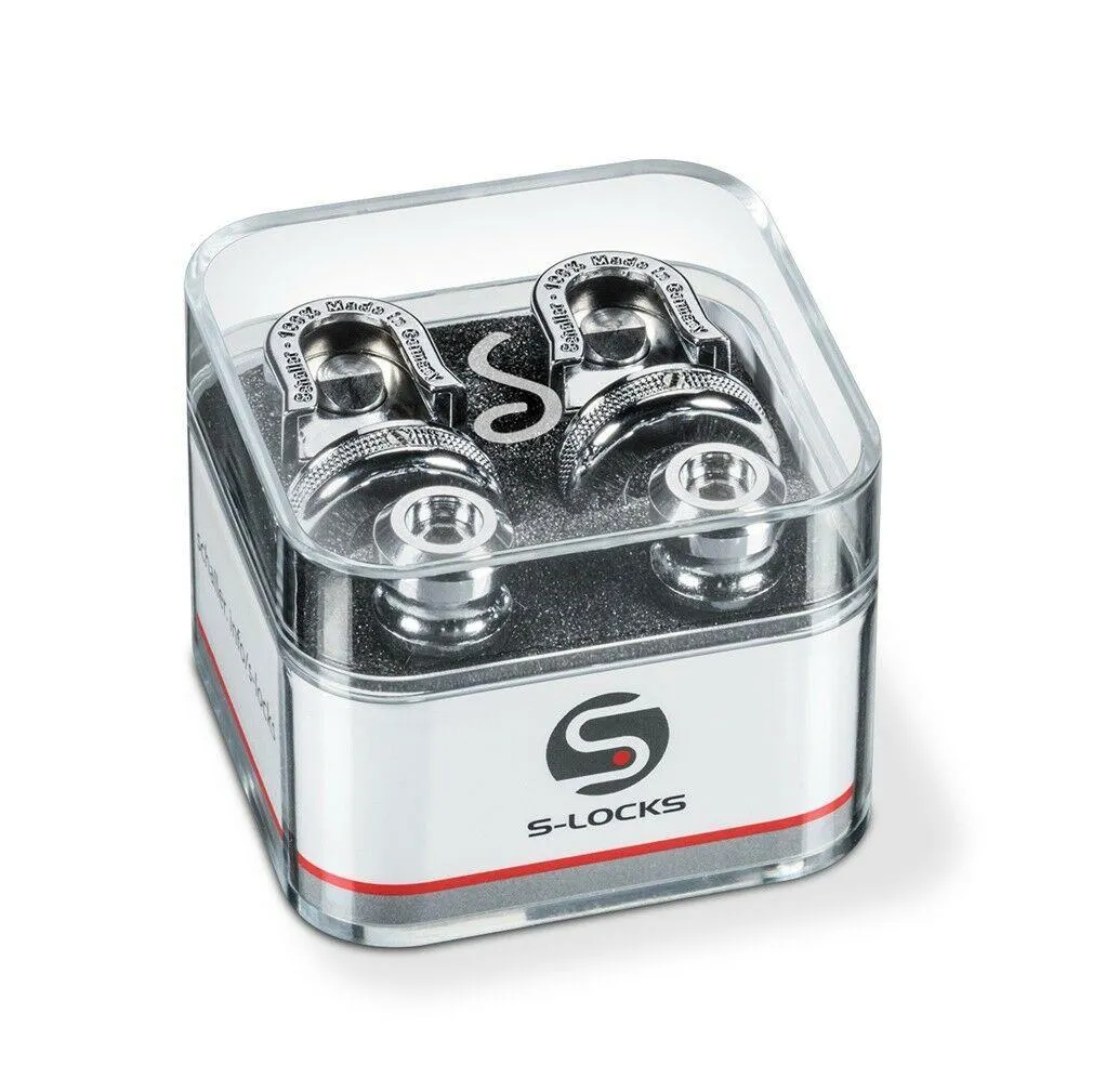 Schaller New S Locks (Pair) Chrome 14010201 Strap Locks / security Locks
