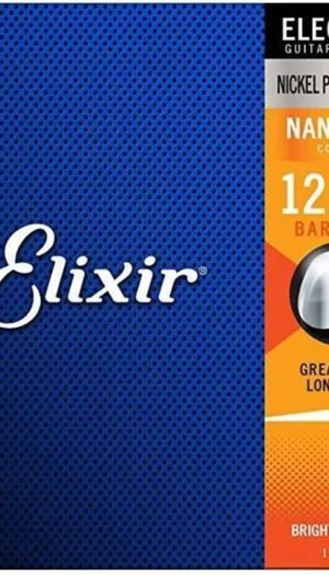 Elixir Nanoweb coated Baritone Electric Guitar Strings 12 - 68 , 12302