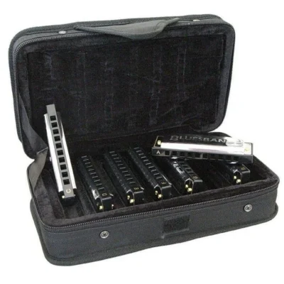 Hohner Blues Band 7 Harp / Harmonica Set 1501 BluesBand in 7 Keys with Case New