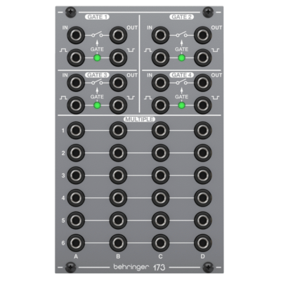 The Behringer Legendary Analog 173 Quad Gate And Multiples Module For Eurorack