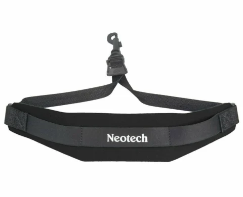 Neotech Soft Sax Strap Black X Long Length , Swivel Hook Fits most saxophones