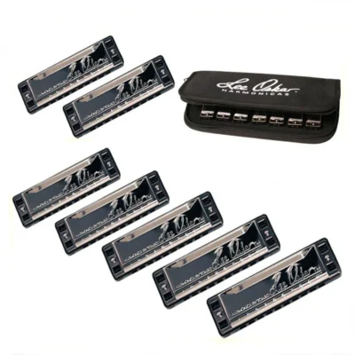 Lee Oskar Major Harmonica 7-Pack with  Case Keys Ab B Dd,,Eb,F# Low F High G