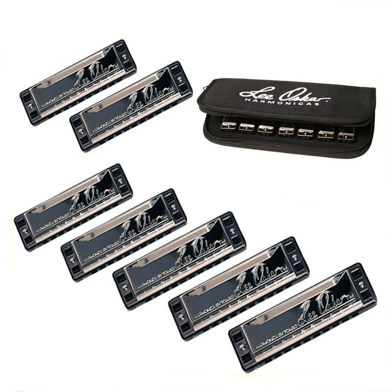 Lee Oskar Major Harmonica 7-Pack with Case Keys Ab B Dd,,Eb,F# Low F High G