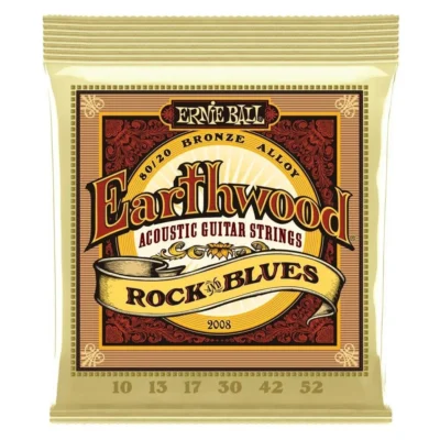 Ernie Ball 2008 80/20 Bronze Rock & Blues Acoustic Guitar Strings 10 - 52