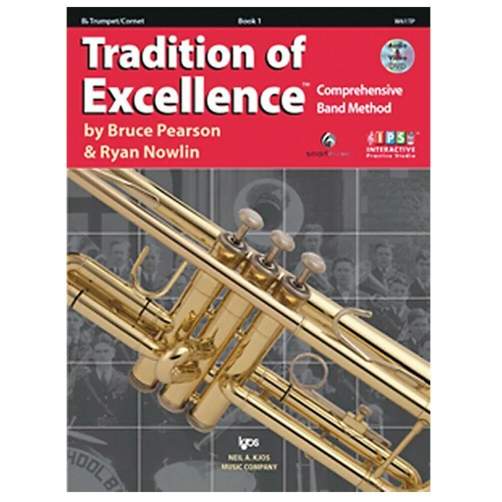 KJOS Tradition Of Excellence Book 1 for Trumpet C/w Interactive Ptatice Sudio