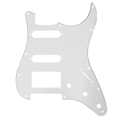 Big Bang Tone Electric Guitar Pickguard for American Strat HSS Gloss White 3 Ply