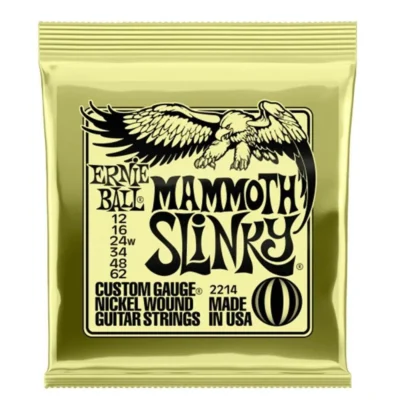 Ernie Ball 2214 Slinky Nickel Wound Electric Guitar Strings - .012-.062 Mammoth