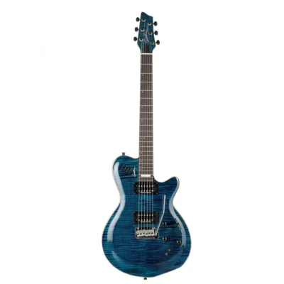 Godin LGXT Trans Blue Flame AA Electric Guitar Electric Synth/Midi Hybrid
