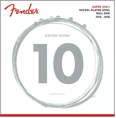 Fender 250R Nickel Plated Steel Electric Guitar Strings Regular Gauge 10 - 46