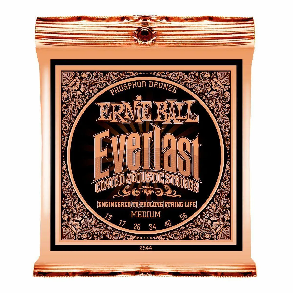 Ernie Ball 2544 Everlast Phosphor Medium Acoustic Guitar Strings 13 - 56