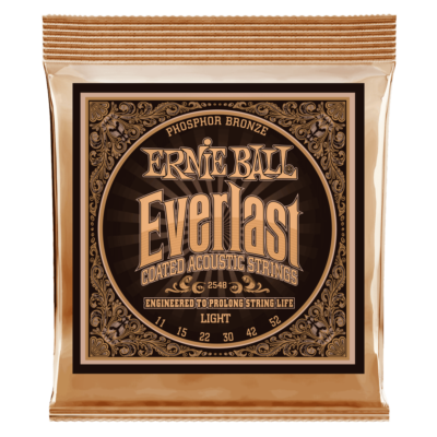 Ernie Ball 2548 Everlast Phosphor Light Acoustic Guitar Strings 11 - 52