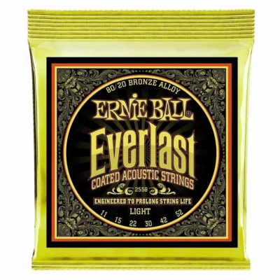 Ernie Ball 2558 Everlast Coated 80/20 Bronze Light Acoustic Strings 11 - 52