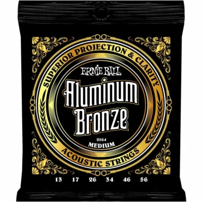 Ernie Ball Aluminum Bronze Medium Acoustic Guitar Strings Set .013 - .056