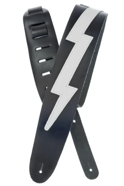 D'Addario Icon Collection Leather Guitar Strap, Lightning