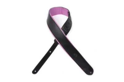 D'Addario Deluxe Leather Guitar Strap, Color Padded, Purple