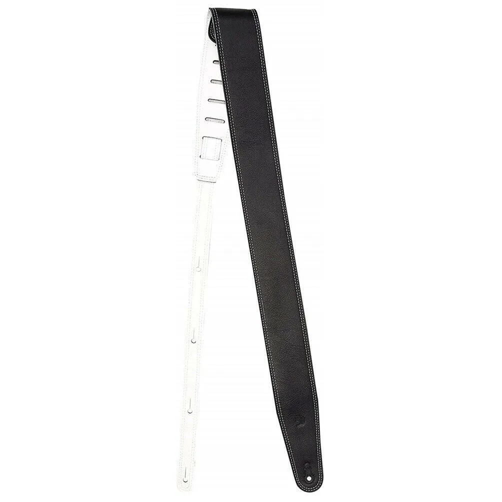 Planet Waves D'Addario 25REV01 Reversible Leather Guitar Strap Black & White