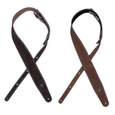 Planet Waves D'Addario Reverse Leather Suede Guitar Strap Black & Brown