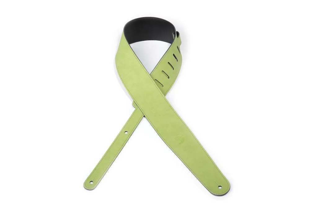 D'Addario Deluxe Leather Guitar Strap, Cantanella, Green