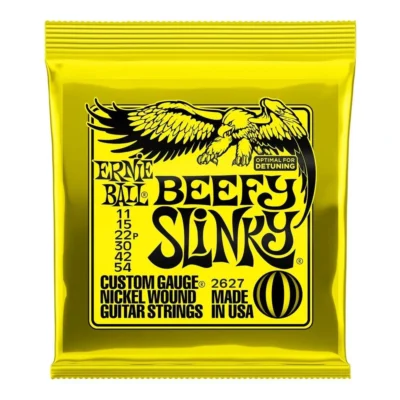 Ernie Ball Beefy Slinky Nickel Wound Set, .011 - .054 Electric Guitar Strings
