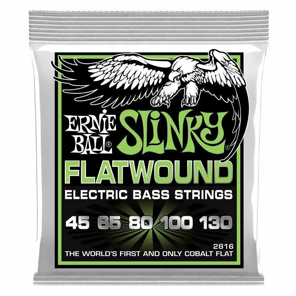 Ernie Ball 5-String 2816 Regular Slinky Flatwound Bass Guitar Strings .050 .130