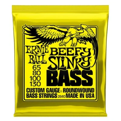 Ernie Ball 2840 Beefy Slinky Nickel Wound Electric Bass guitar Strings  65 - 130