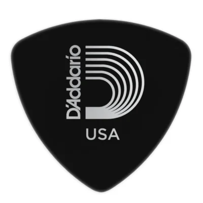 D'Addario Black Celluloid Guitar Picks, 100 pack, Extra Heavy, Wide Shape