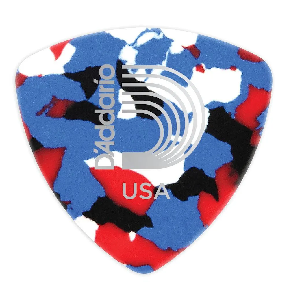 D'Addario Multi-Color Celluloid Guitar Picks, 100 pack, Extra Heavy, Wide Shape