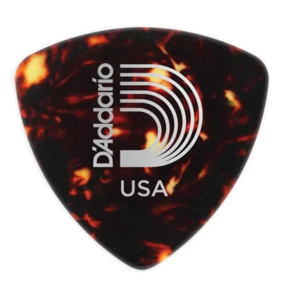 D'Addario Shell-Color Celluloid Guitar Picks, 100 pack, Extra Heavy, Wide Shape