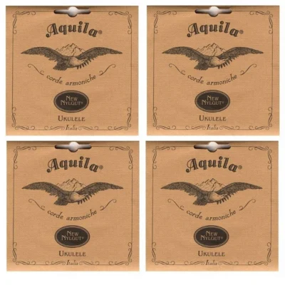 Aquila 33U Nylgut Soprano Ukulele strings Key of D - ADF#B Tuning - 4 SETS