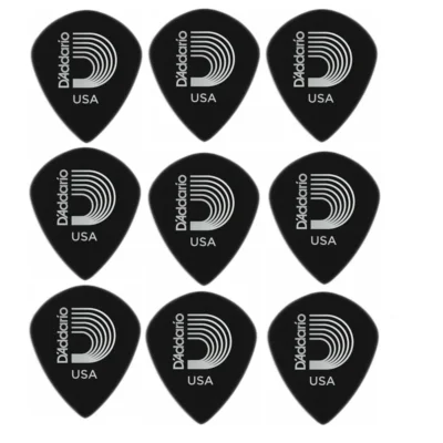 D'addario Planet Waves 3DBK2-10 Black Ice Guitar Picks, Light 9 Picks  0.55mm