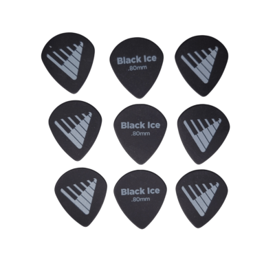 Planet Waves Angkor Exclusive Black Ice Guitar Picks, Medium 0.80 X 9 Picks