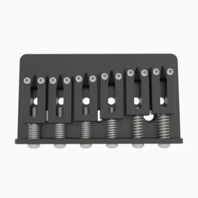 Hipshot 6 String Hardtail Bridge - .446" 11.5mm Spacing - Black