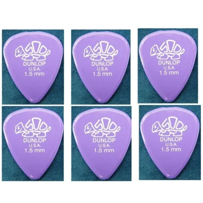 Dunlop Delrin Guitar Picks Plectrums Jim Dunlop USA 1.50 mm - 6 picks