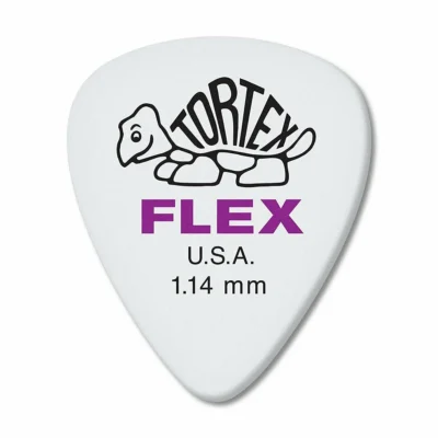 Dunlop 428R1.14 Dunlop Tortex Flex Standard 1.14mm Purple Guitar Picks - 72 Pack